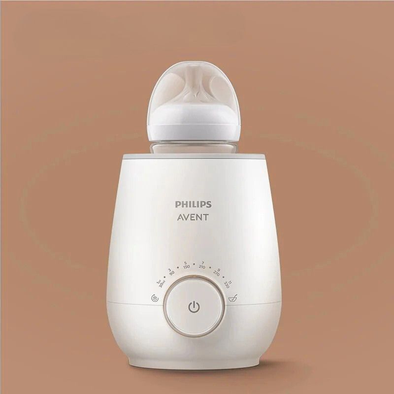 Philips Avent bottle warmer on a brown background
