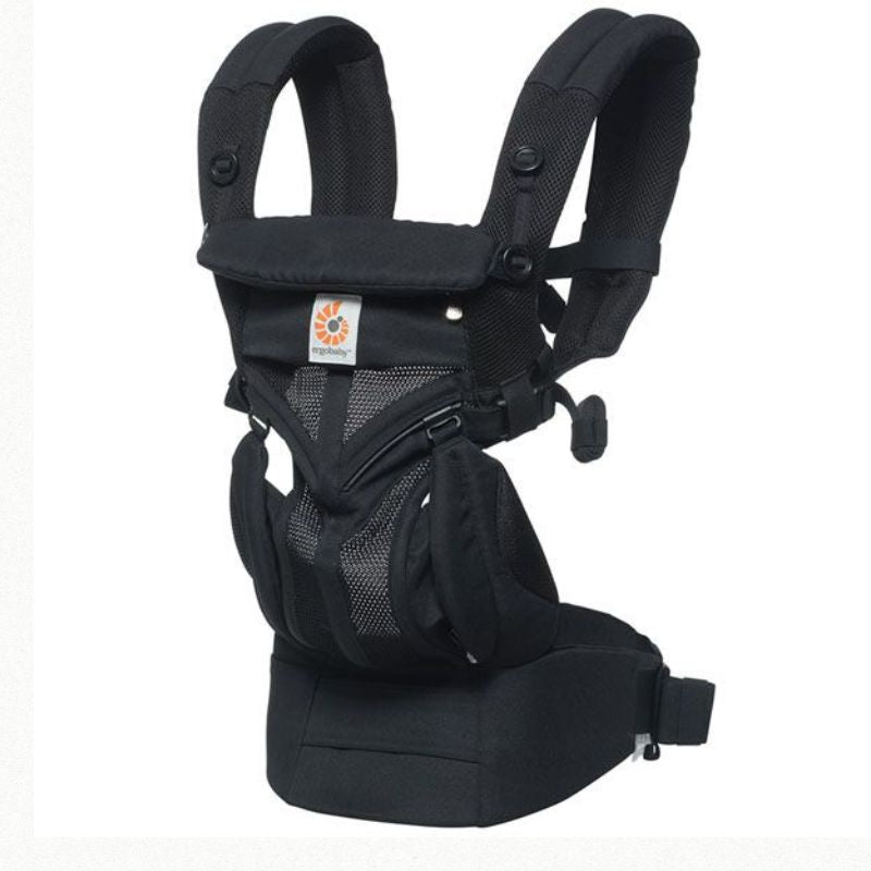 Black Ergonomic Baby Carrier with Hip Seat side