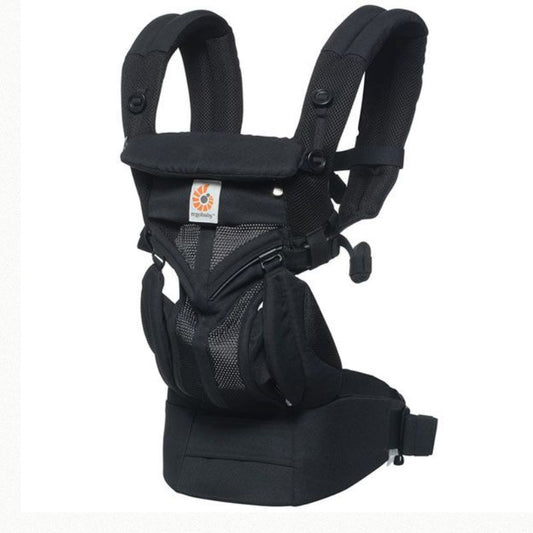 Black Ergonomic Baby Carrier with Hip Seat side