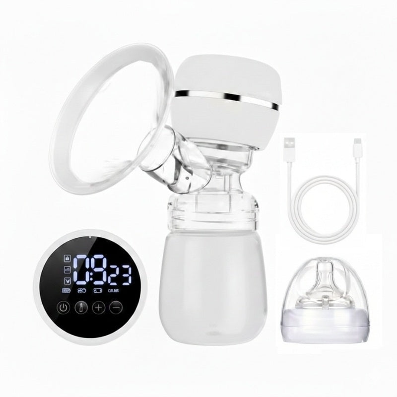 Portable electric breast pump with USB charging colour white