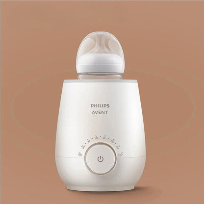 Philips Avent bottle warmer on a brown background